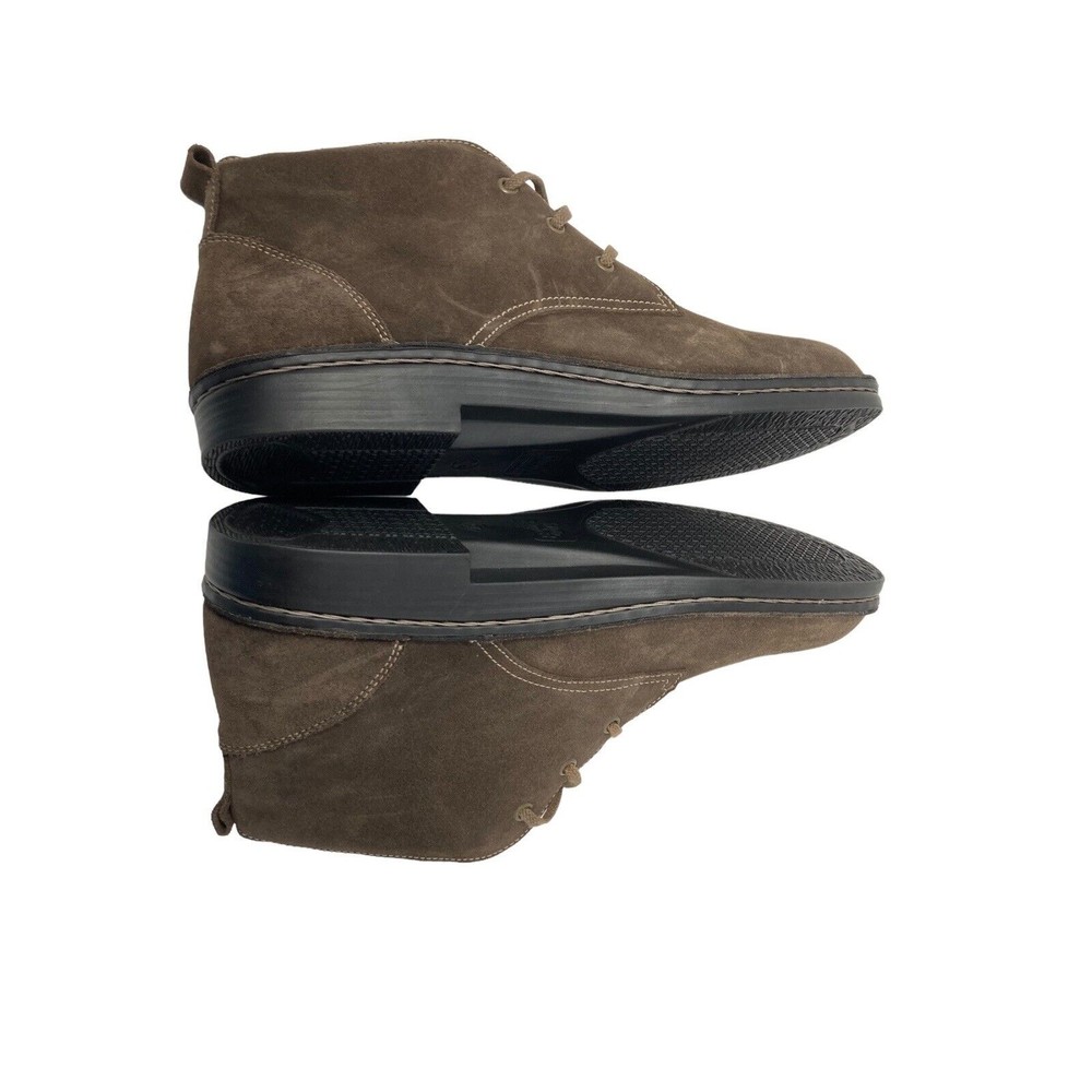 FINN COMFORT Brown Suede Leather Ankle Boots Men's Size 9.5 New - Picture 5 of 11